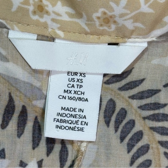 H&M Macramé-belt Boho Tunic Dress size XS oversized Mini - Picture 10 of 13